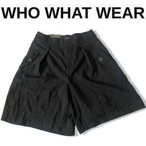 WHO WHAT WEAR High-waisted Shorts, Lightweight & Airy, Black, Size 2